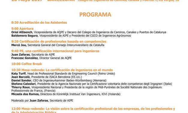 1ST INTERNATIONAL FORUM ON PROFESSIONAL ENGINEERING, 26 de mayo de 2017